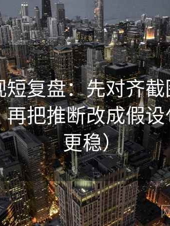可可影视短复盘：先对齐截图是不是缺前后，再把推断改成假设句（读完更稳）